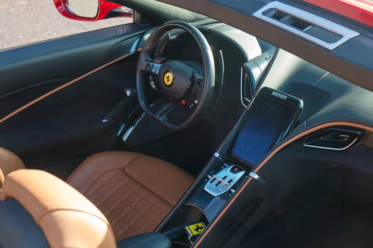 Ferrari Roma Spider 2024, rear view — Luxury Car France, France. Ferrari Roma Spider in France The Ferrari Roma Spider is available for hire in France,…