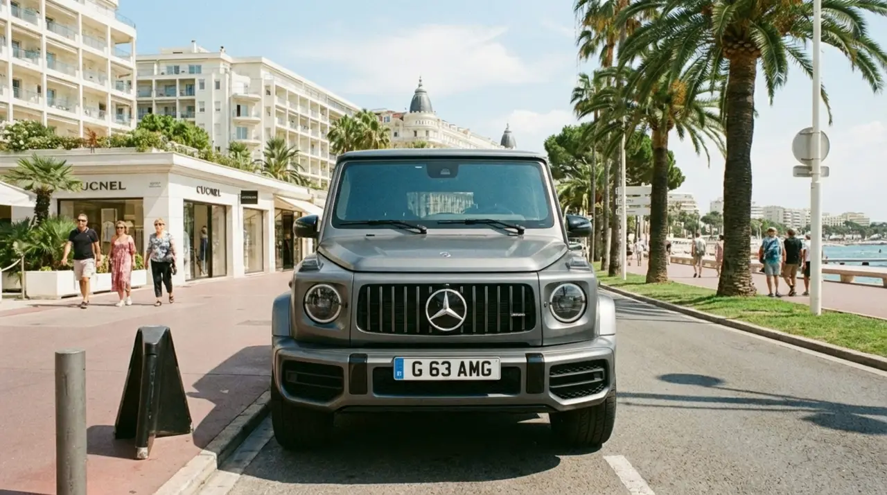 Mercedes Benz G63 2023, rear view — Luxury Car France, France. Mercedes Benz G63 in France The Mercedes Benz G63 is available for hire in France,…