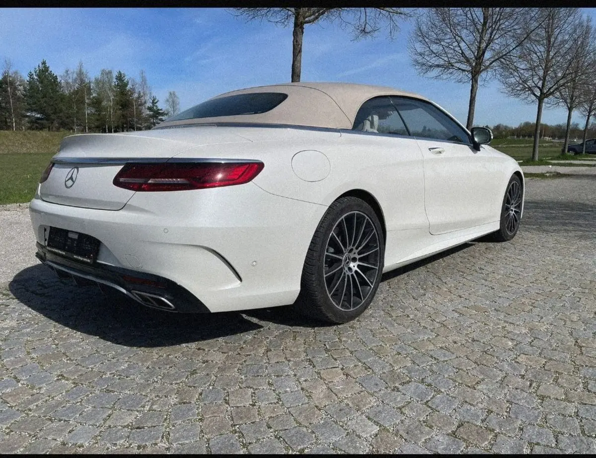 Mercedes Benz S560 Cabrio 2021, rear view — Luxury Car France, France. Mercedes Benz S560 Cabrio in France The Mercedes Benz S560 Cabrio is available for hire…