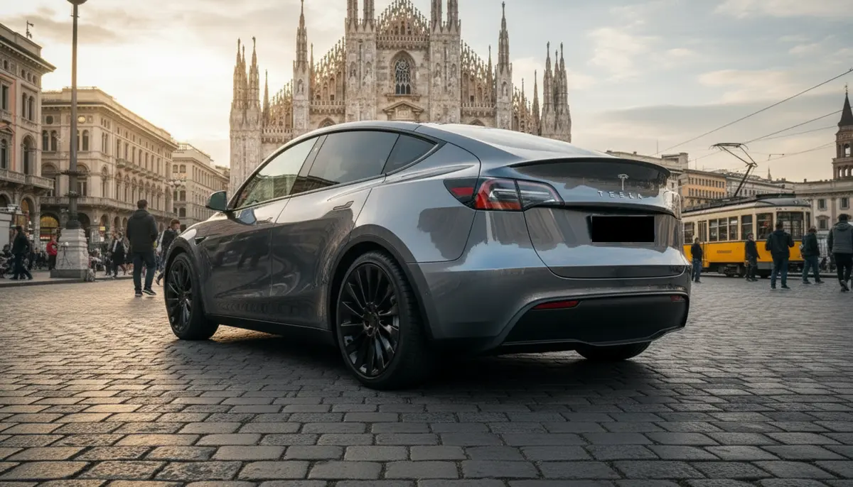 Tesla Model Y Long Range 2023, exterior — Luxury Car France, France. Silent power for effortless city-to-coast transfers